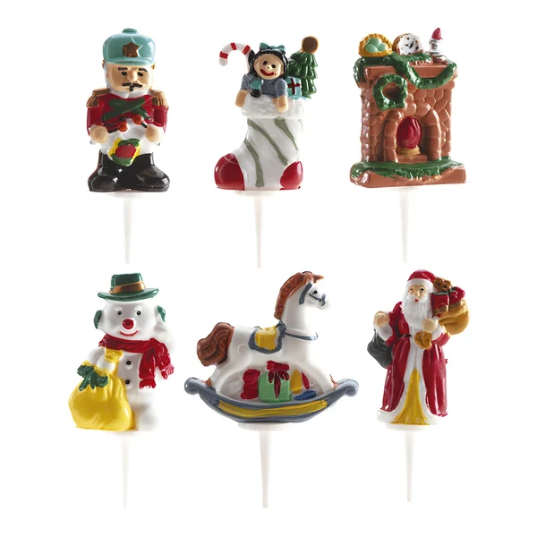 Picks surtidos navideños de 4,5 cm - Dekora - 48 unidades