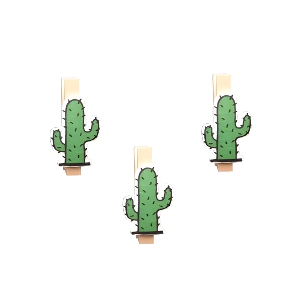 Pinzas de Cactus verde de 4,8 cm - 3 unidades