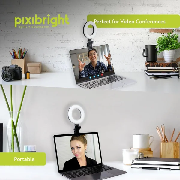 Pixibright White Ring Light Selfie Stick - Imagen 4