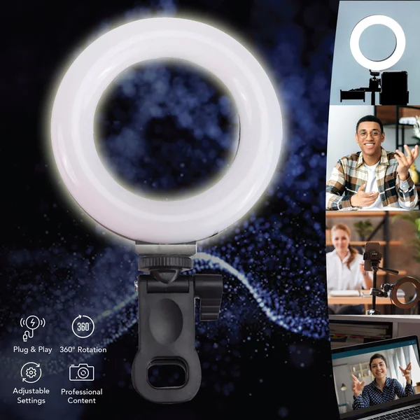 Pixibright White Ring Light Selfie Stick - Imagen 5