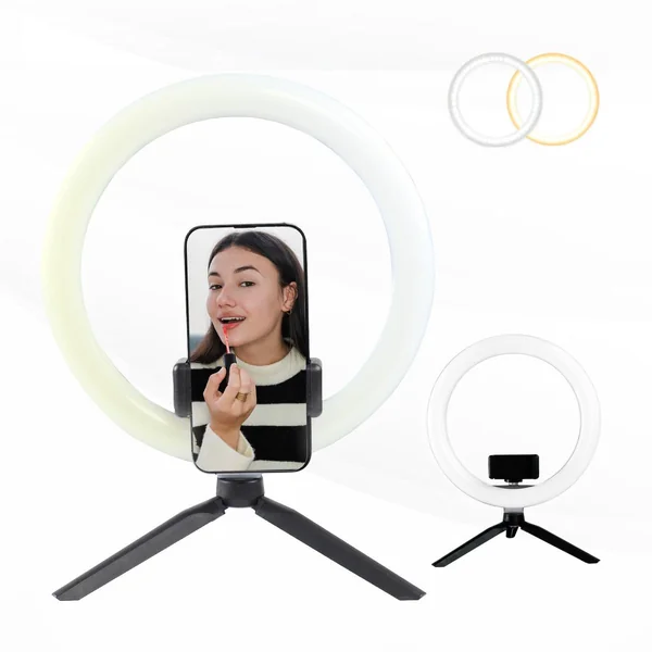 Pixibright White Ring Light Selfie Sticks - Imagen 2