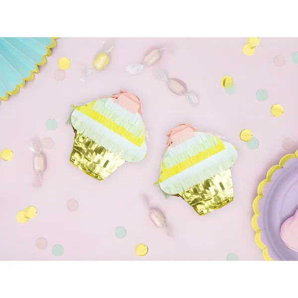 Piñata mini 3D de cupcake de 10 cm - Imagen 2