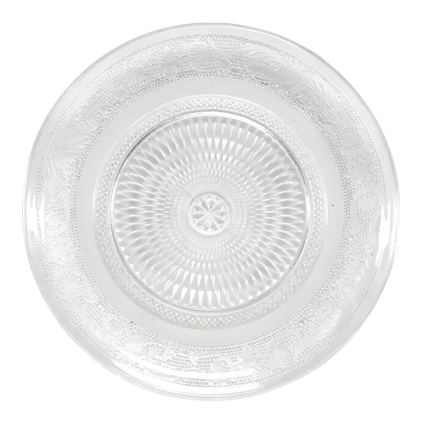 Plato de 19,5 cm de cristal grabado transparente para postre