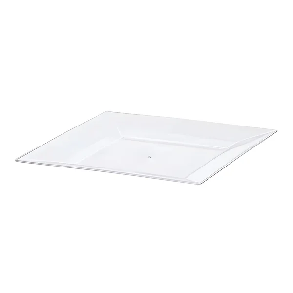Plato de 20 cm transparente cuadrado - 1 unidad