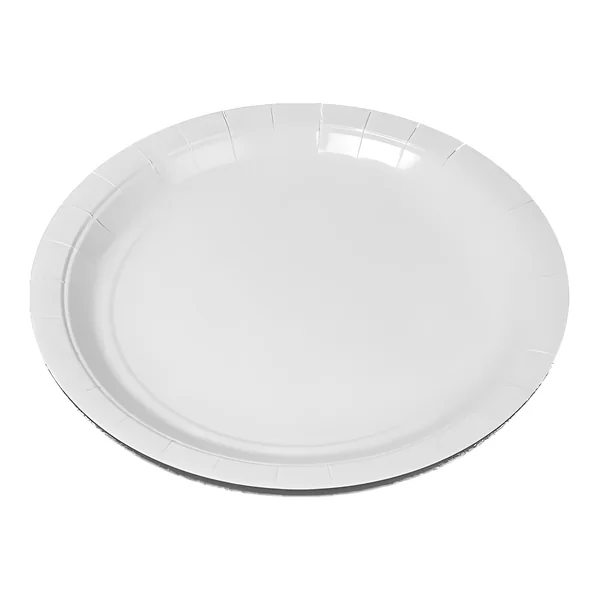Platos de 20 cm de cartón blanco - 25 unidades