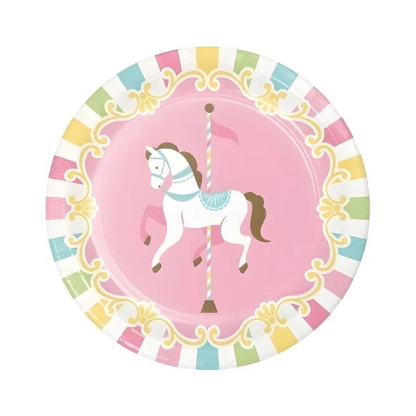 Platos de Carousel de 18 cm - 8 unidades