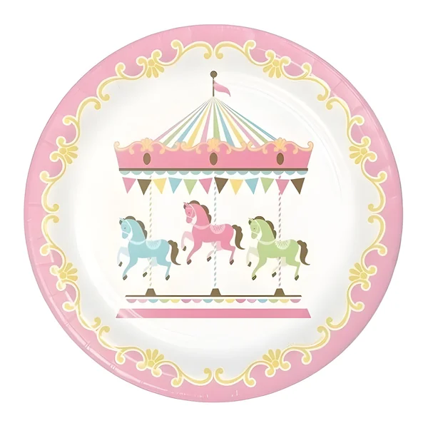 Platos de Carousel de 23 cm - 8 unidades