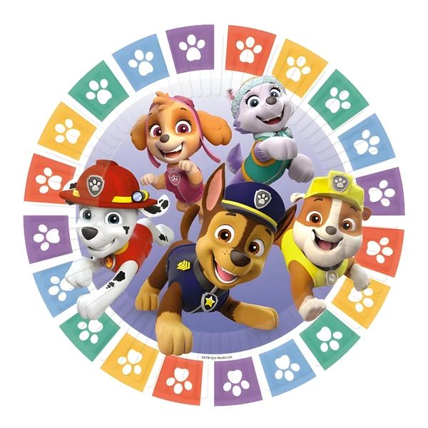Platos de la Patrulla Canina acción de 23 cm - 8 unidades