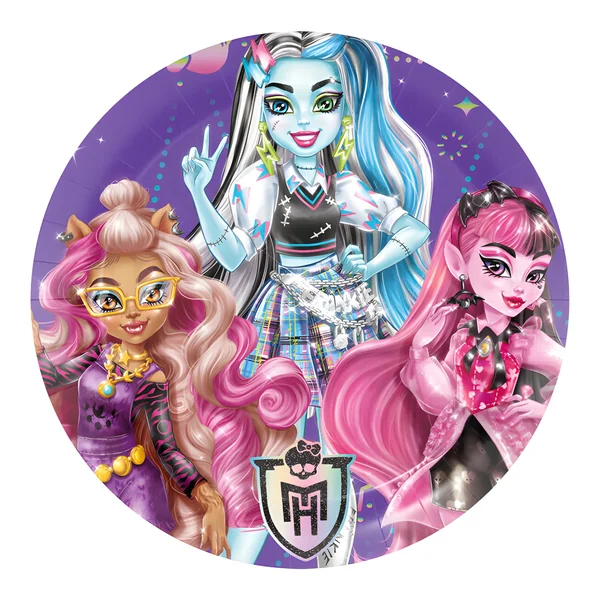Platos de Monster High de 18 cm - 8 unidades