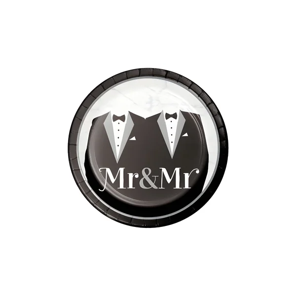 Platos de Mr & Mr de 17 cm - 8 unidades