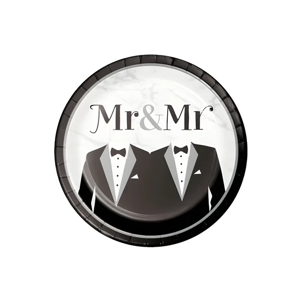 Platos de Mr & Mr de 22 cm - 8 unidades
