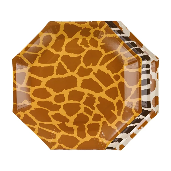 Platos de Safari estampado de 23 cm - 6 unidades