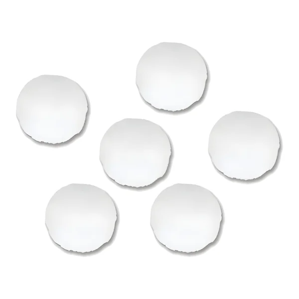 Pompones blancos de 4 cm - 6 unidades