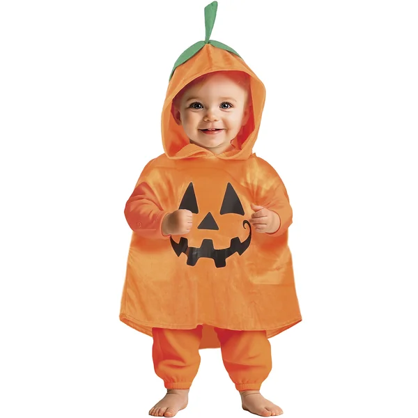 Poncho de calabaza para bebé