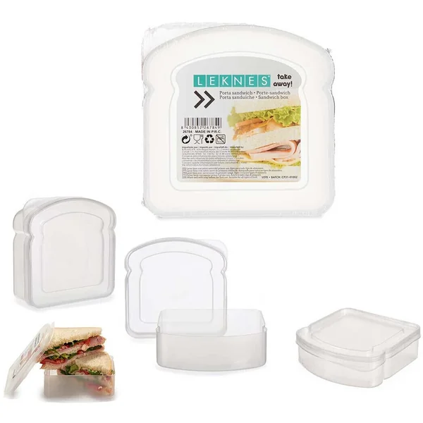 Porta sandwich de plástico transparente - Imagen 2
