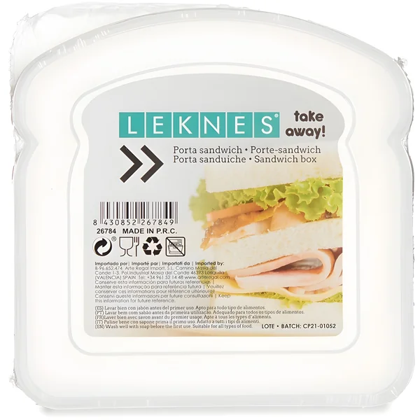 Porta sandwich de plástico transparente - Imagen 3