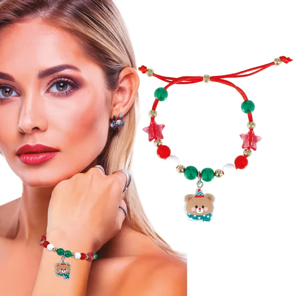 Pulsera de osito de Navidad