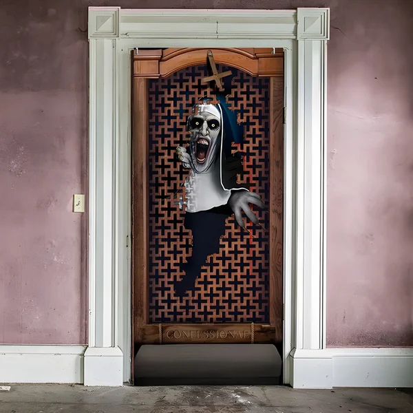 Póster para puerta de confesionario poseído
