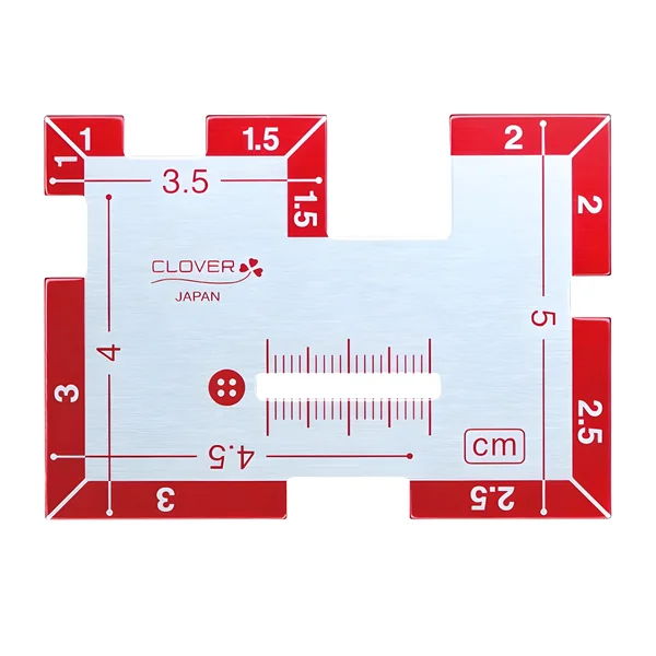 Regla para medir costuras de 7 x 5 cm - Clover