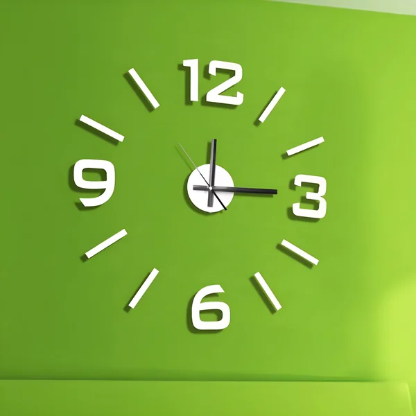 Reloj de pared adhesivo blanco de 60 cm - DCasa