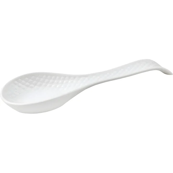Reposacucharas blanco de porcelanda rombos