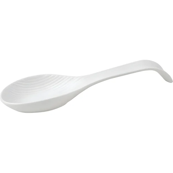 Reposacucharas blanco de procelana grabado
