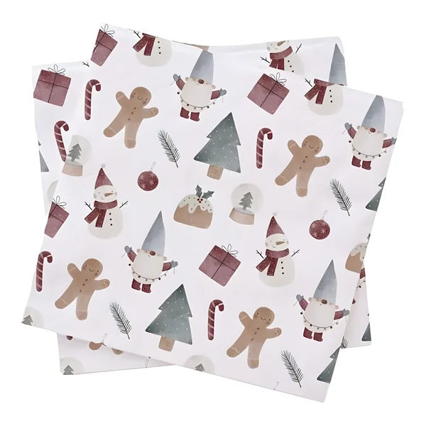 Servilletas de 16,5 x 16,5 cm de Navidad Blanca - 20 unidades