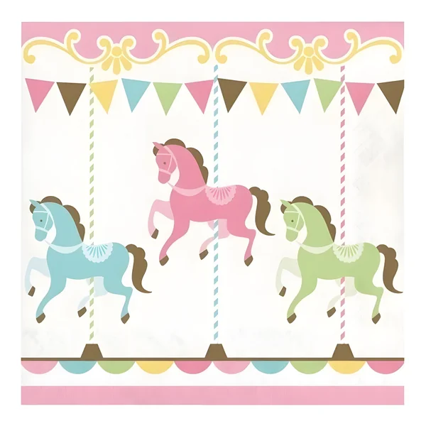 Servilletas de Carousel de 16,5 x 16,5 cm - 20 unidades