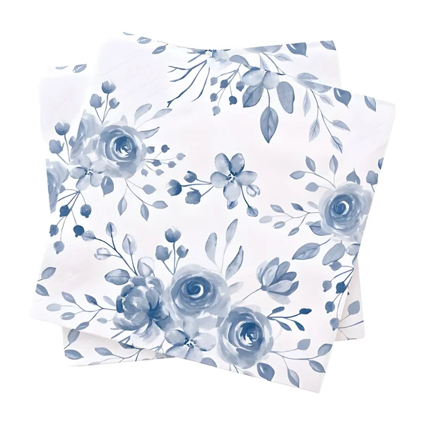 Servilletas de flores azuladas de 16,5 cm - 20 unidades