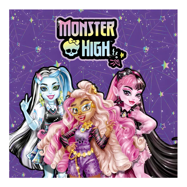 Servilletas de Monster High de 16,5 cm - 20 unidades