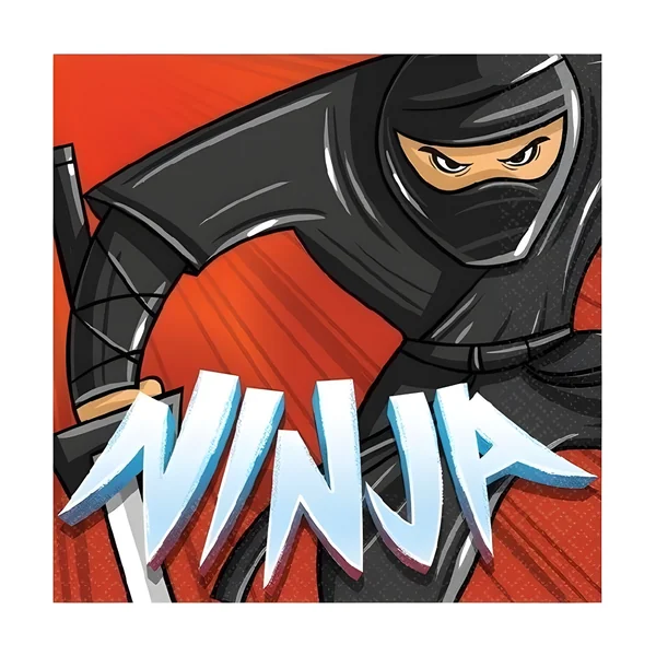 Servilletas de Ninja de 12,5 x 12,5 cm - 16 unidades