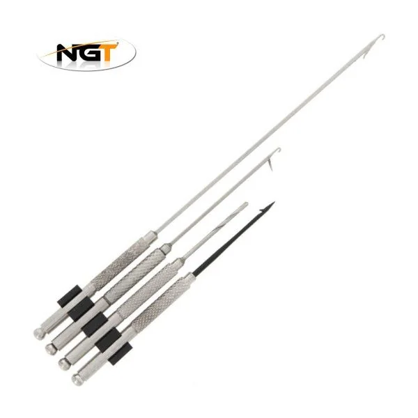 Set De 4 Herramientas Carpfishing Acero NGT