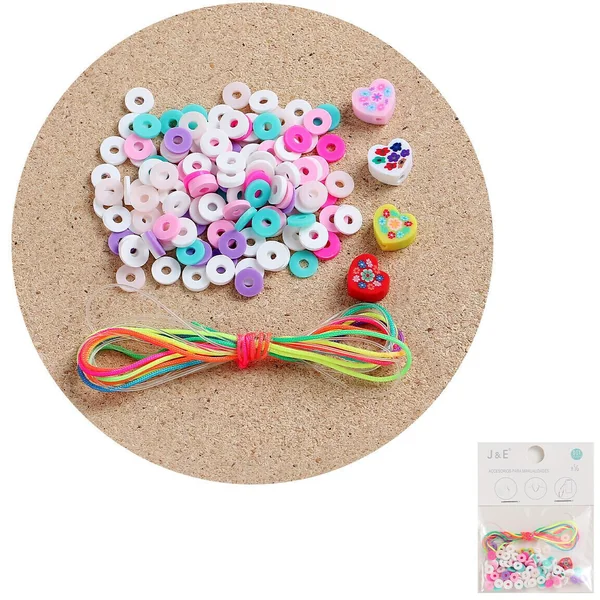 Set para hacer pulsera de corazones con cuerdas
