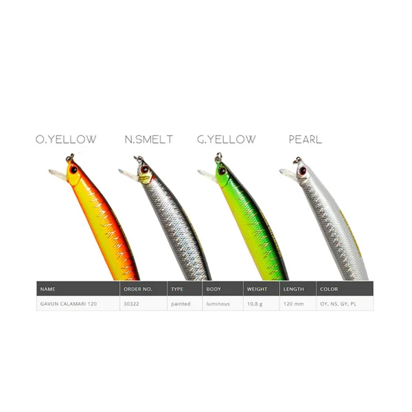 Señuelo DTD Gavun Calamari 120mm