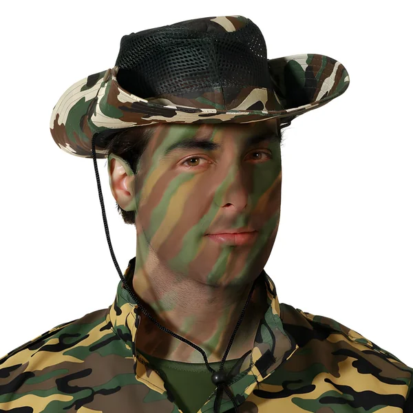 Sombrero de camuflaje militar con cordón