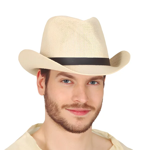 Sombrero de vaquero de paja de 56 cm