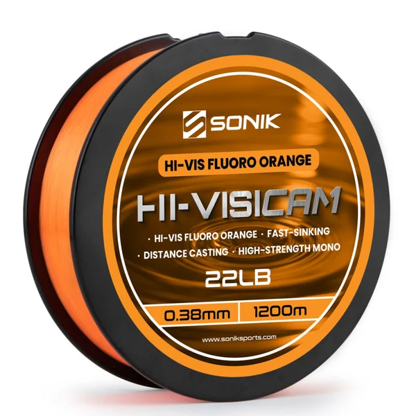 Sonik Hi-Visicam 22lb 1200m (0.38mm) Naranja
