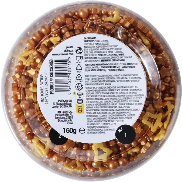 Sprinkles de Jingle Bells de 160 gr - Imagen 6