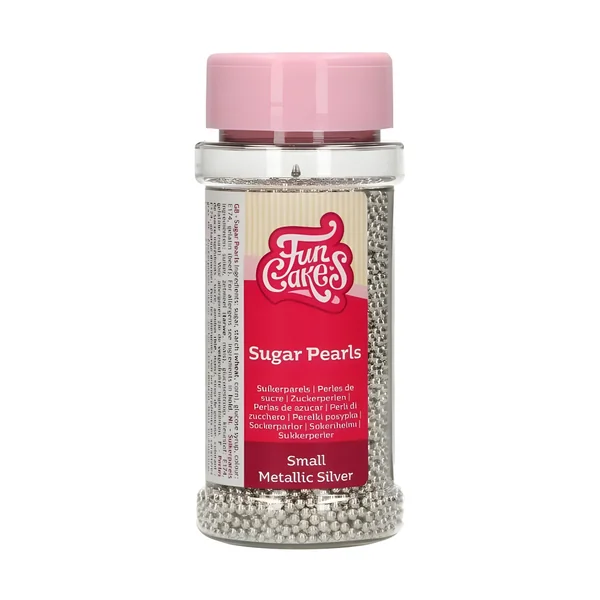 Sprinkles de perlas de 2 mm mini plateadas - FunCakes - 80 gr - Imagen 2