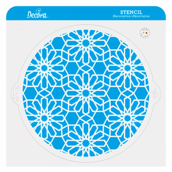 Stencil de flores geométricas de 25 cm