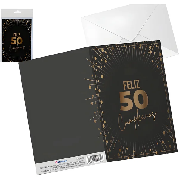 Tarjeta de cumpleaños Felices 50