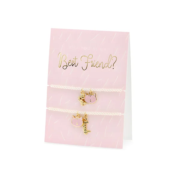 Tarjeta de felicitación Best Friends con pulseras