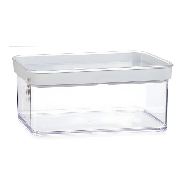 Tarro de 1,1 L de plástico hermético rectangular