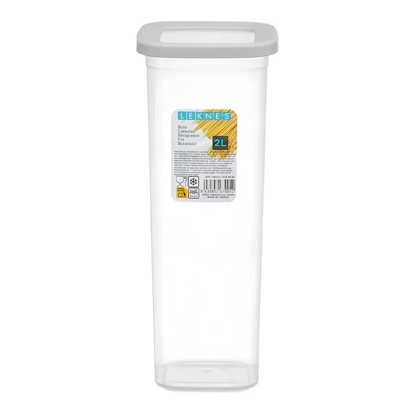 Tarro de 2 L de plástico con tapadera