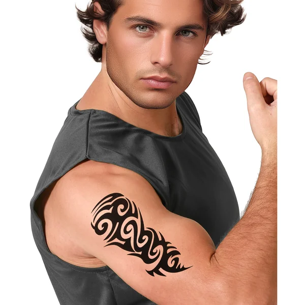 Tatuaje temporal de trival alargado
