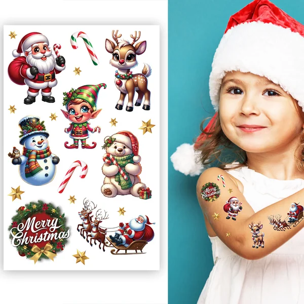 Tatuajes temporales navideños