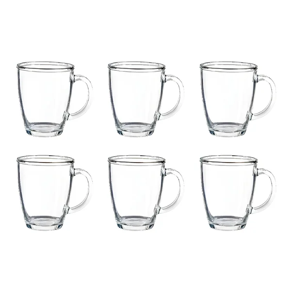 Taza de 310 ml transparente - 6 unidades