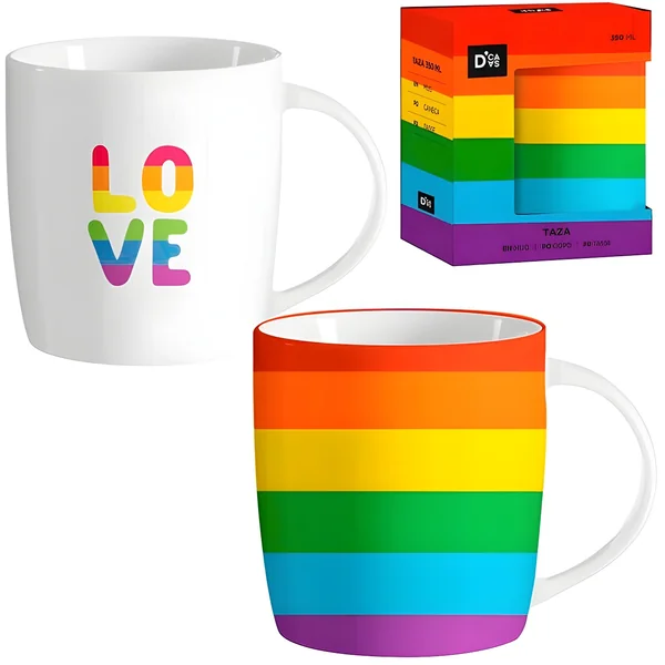 Taza de 350 ml Arcoíris - 1 unidad - Imagen 2