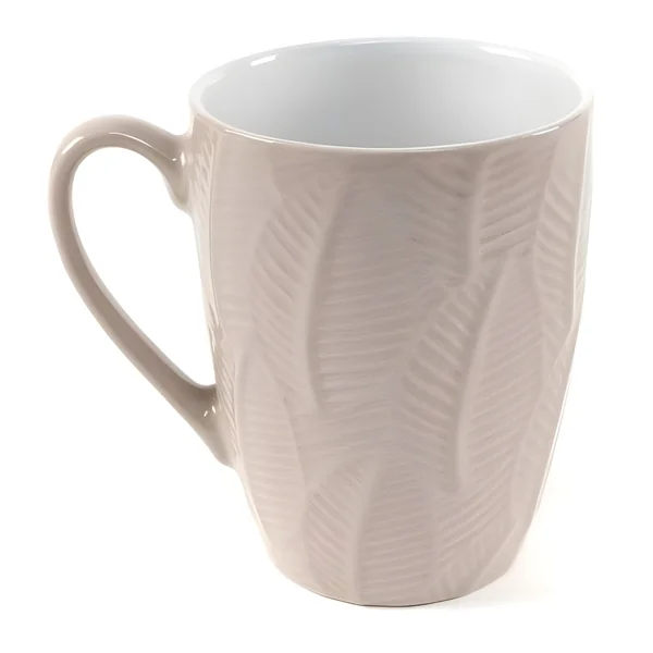 Taza de 400 ml hojas beige