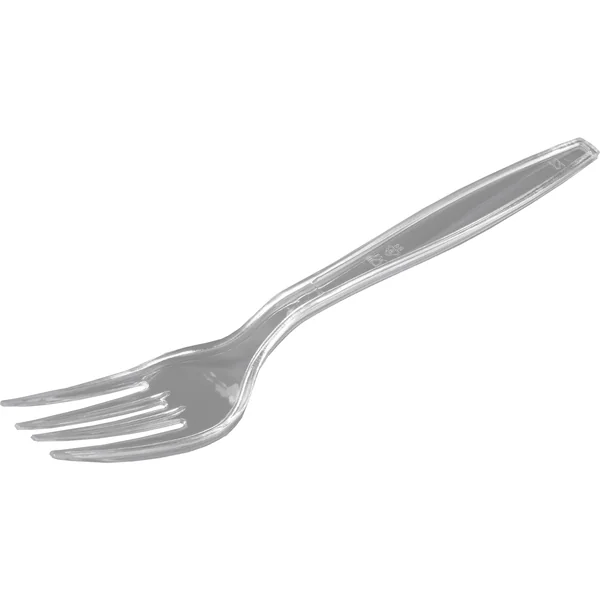 Tenedores de 18 cm de plástico transparente - 100 unidades